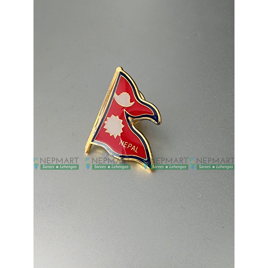 5 X Nepal Flag Coat Pin Badge