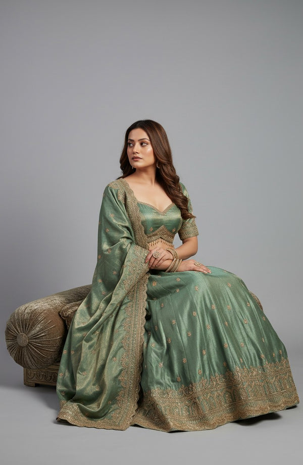 Sage Green Lehenga Set