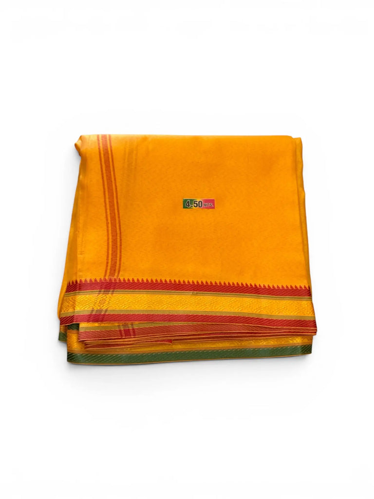 Orange Cotton Dhoti