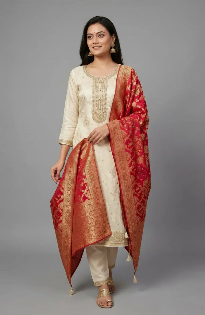 Cream Kurtha Set Nepmart | Your Saree & Lehenga Shop