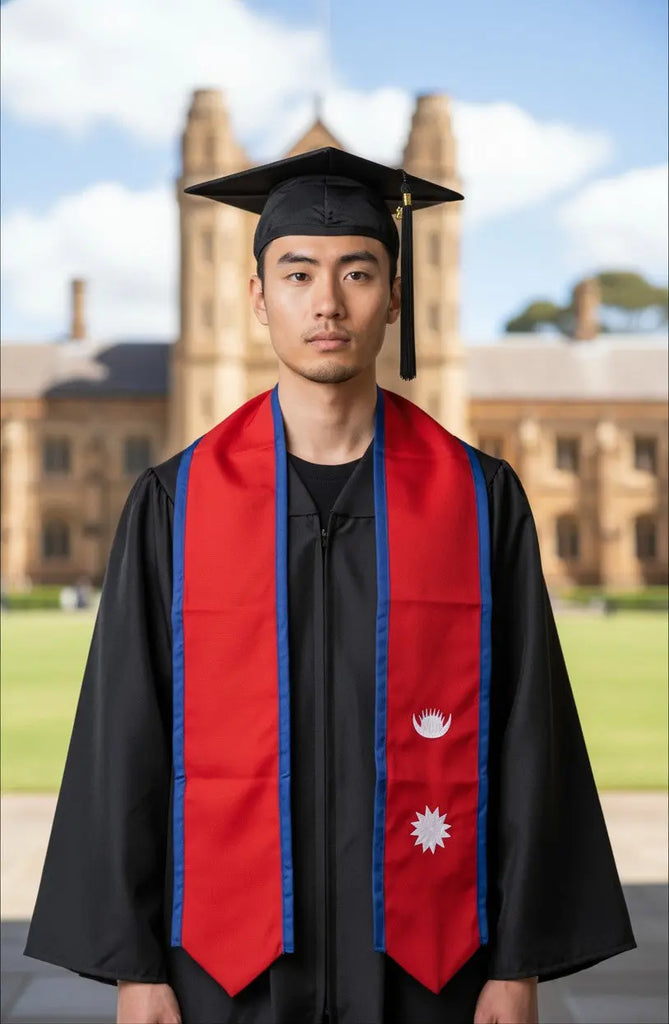 Nepali Flag Graduation Sash Nepmart