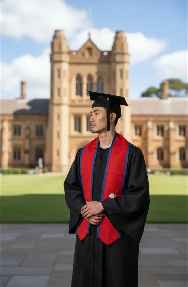 Nepali Flag Graduation Sash Nepmart