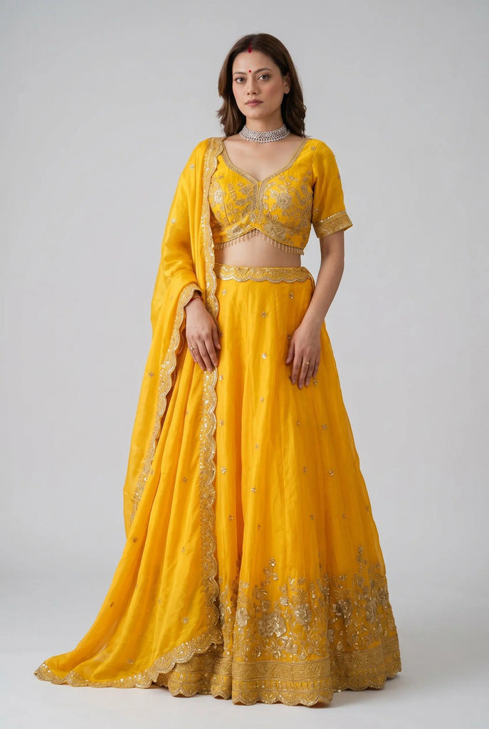 Yellow Lehenga Set Nepmart | Your Saree & Lehenga Shop