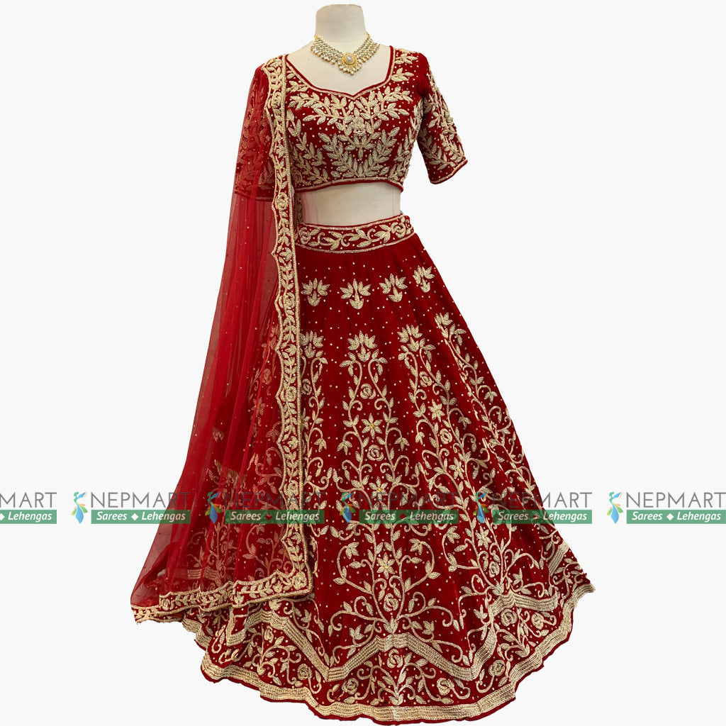 Velvet Bridal Lehenga