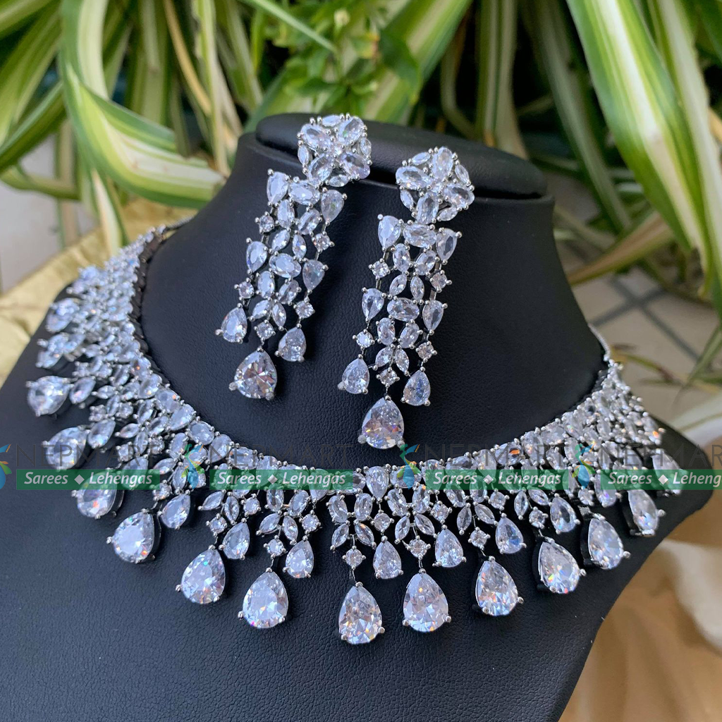 American diamond necklace best sale online