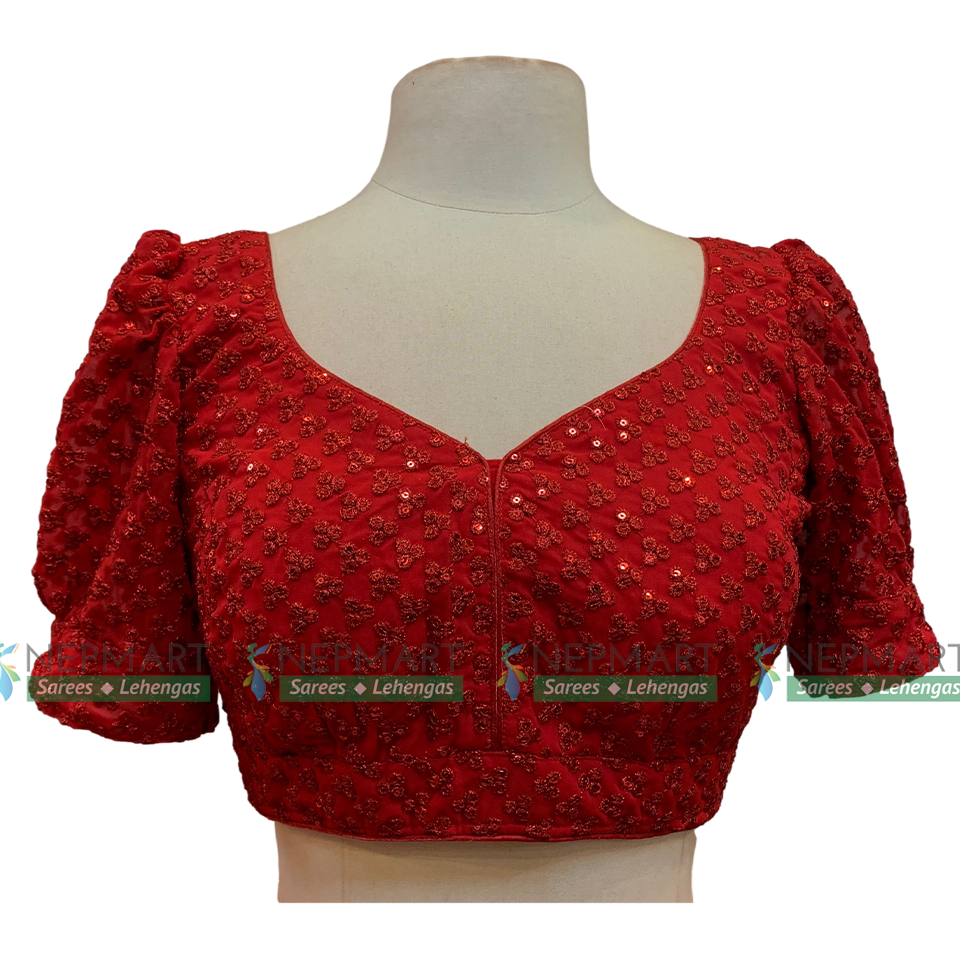 Georgette Blouse Red