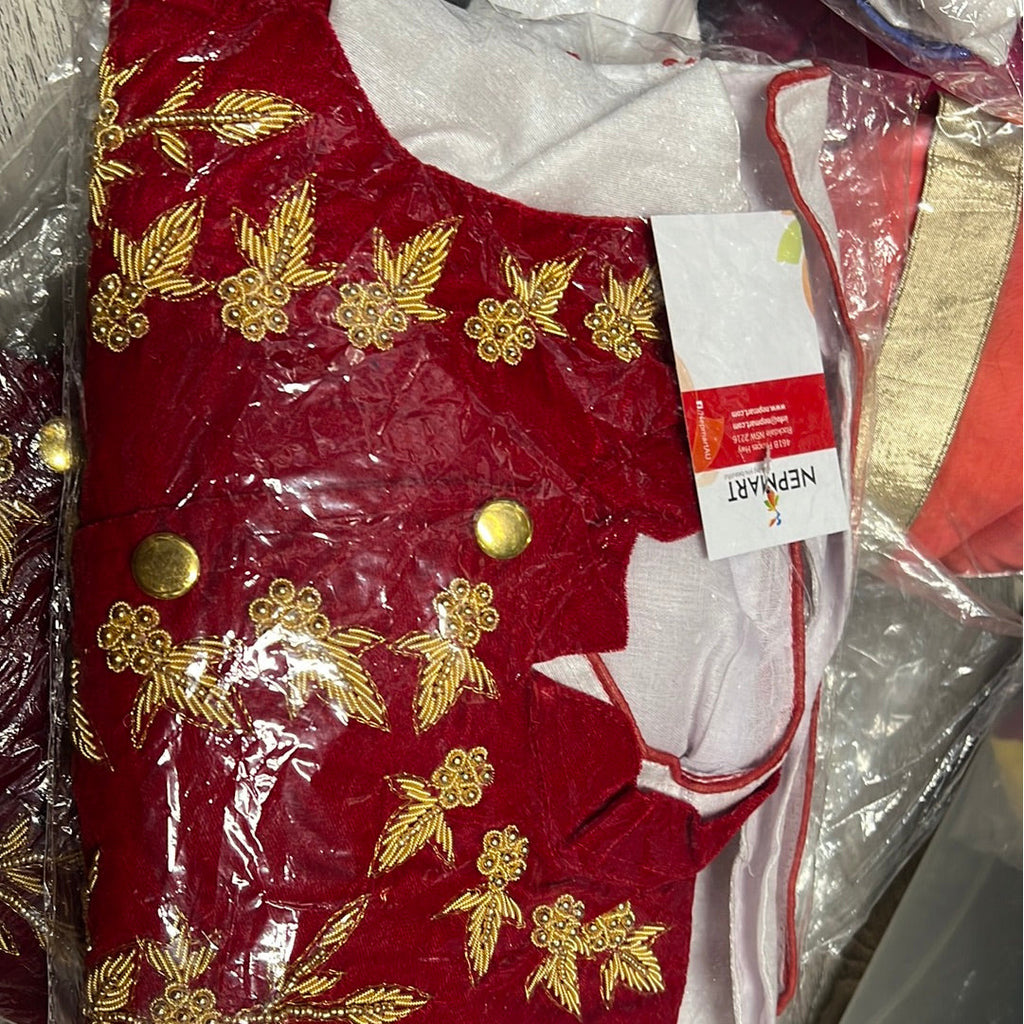 Red Velvet Pasni Set for Boy