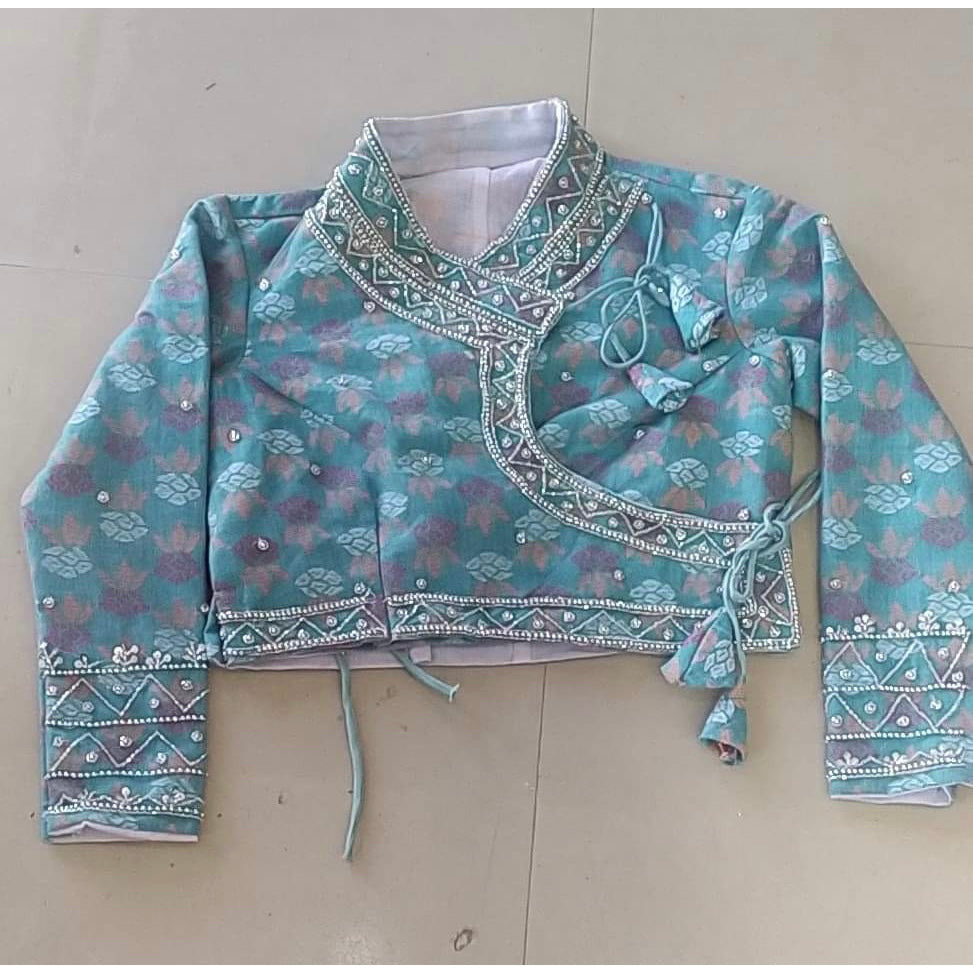 Peacock Dhaka handwork choli