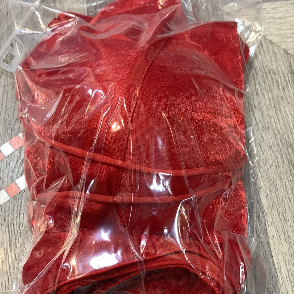 Red raw silk blouse